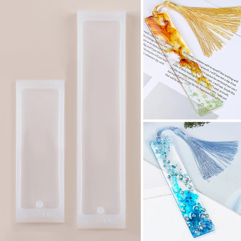 Rectangle Silicone Bookmark Mold, DIY Bookmark Mould Making Epoxy Resin  Jewelry DIY Craft Silicone Transparent Mold