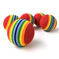 2Pcs Rainbow Toy Ball Interactive 3.5m Cat Toys Play Chew Rattle Scratch EVA Ball Training Pet Supplies preview-5