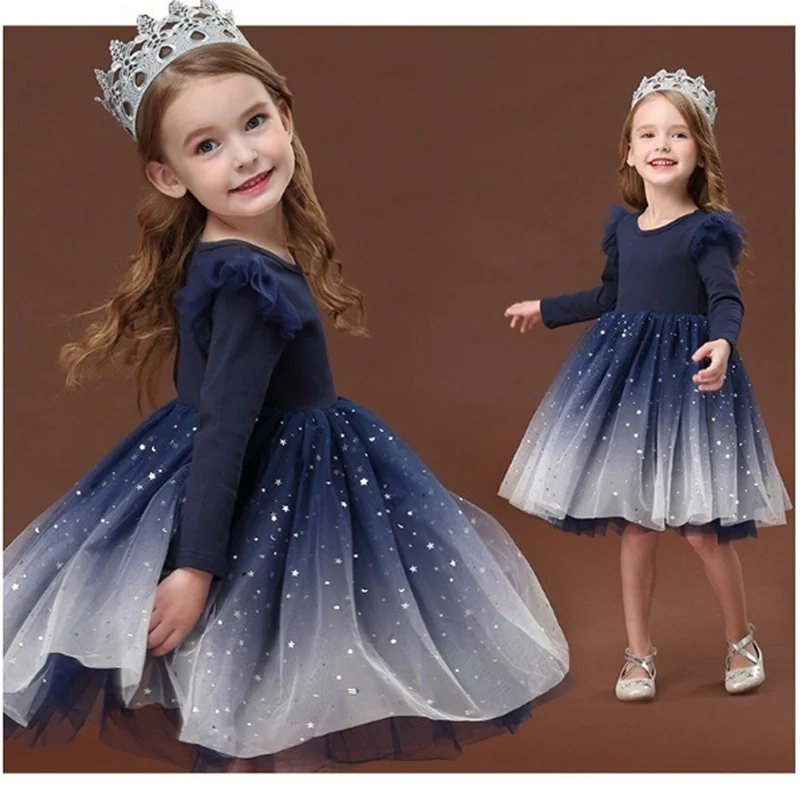 Girls Frocks Dress Graduation Gown Kids 