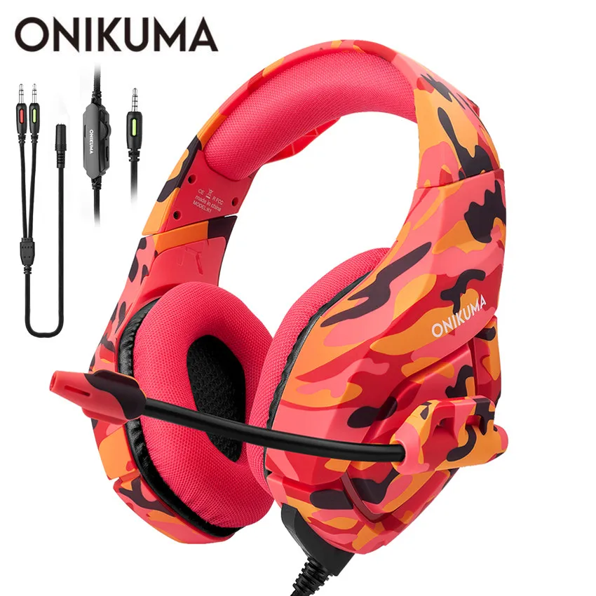 Αγορά Ακουστικά Bluetooth | ONIKUMA K1 Casque PS4 Gaming Headset with Mic  Camouflage Noise-cancelling Headphones for PC Cell Phone New Xbox One Laptop