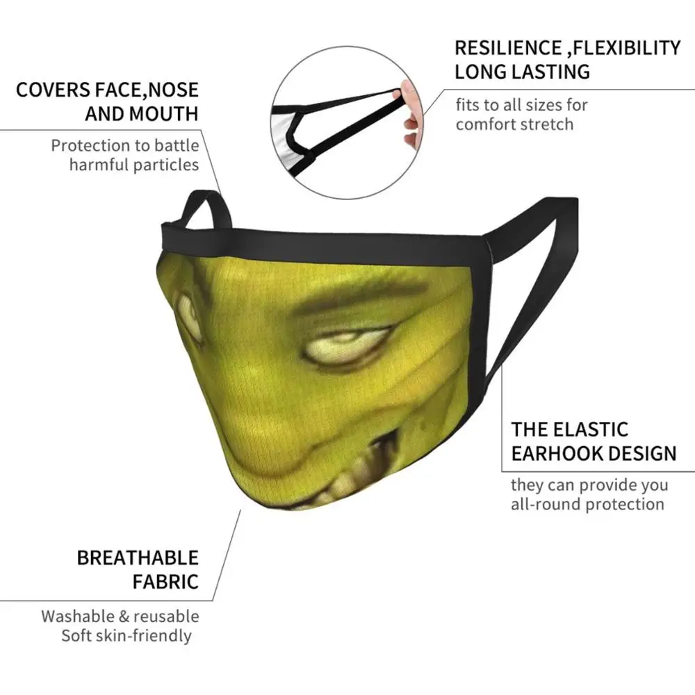 Shrek Meme Adult Kids Anti Dust Pm2.5 Filter Diy Mask Shrek Shrek Meme  Shrek Meme Face - Price history & Review, AliExpress Seller - AUAU Store