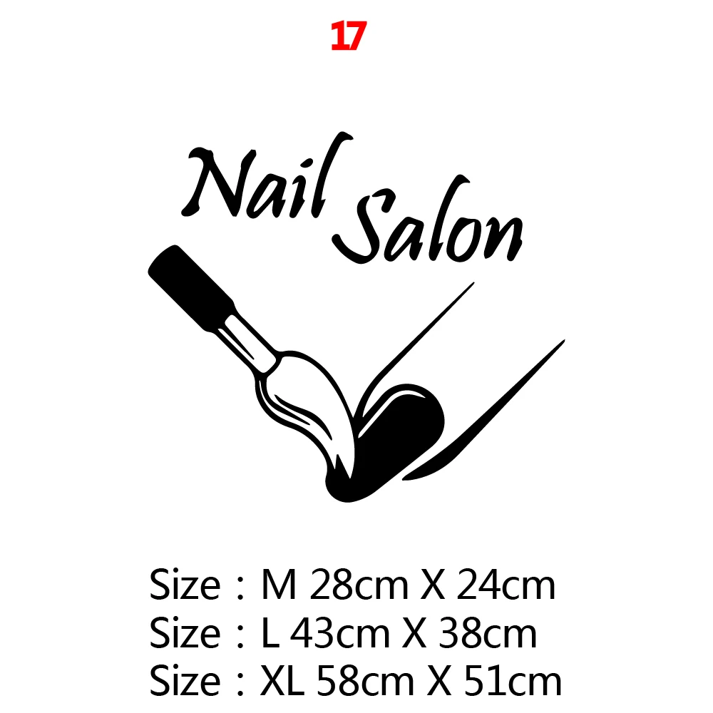 Hot Sale Beauty Salon Vinyl Wall Stickers Decal Nail Salon For Girls Room  Decor Nail Salon Wall Decor pegatinas de pared adesivo