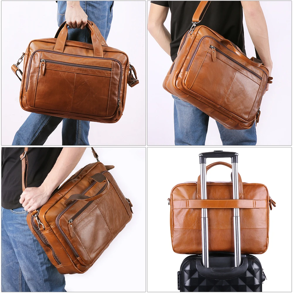 leather travel handbag