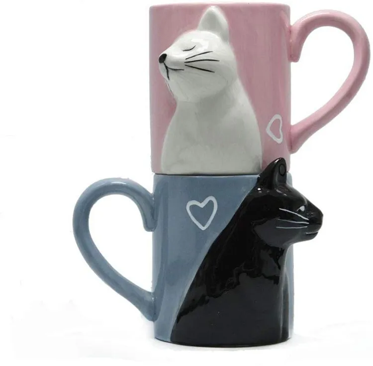 cat couple mug