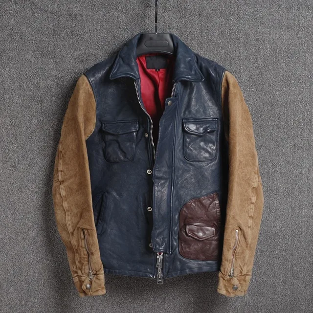Harajuku Mens Sheepskin Genuine Leather 