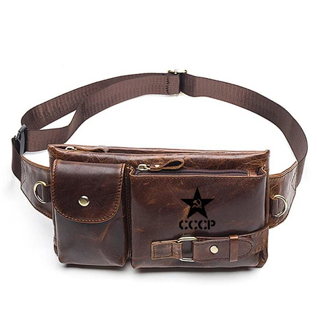 mens leather hip pack