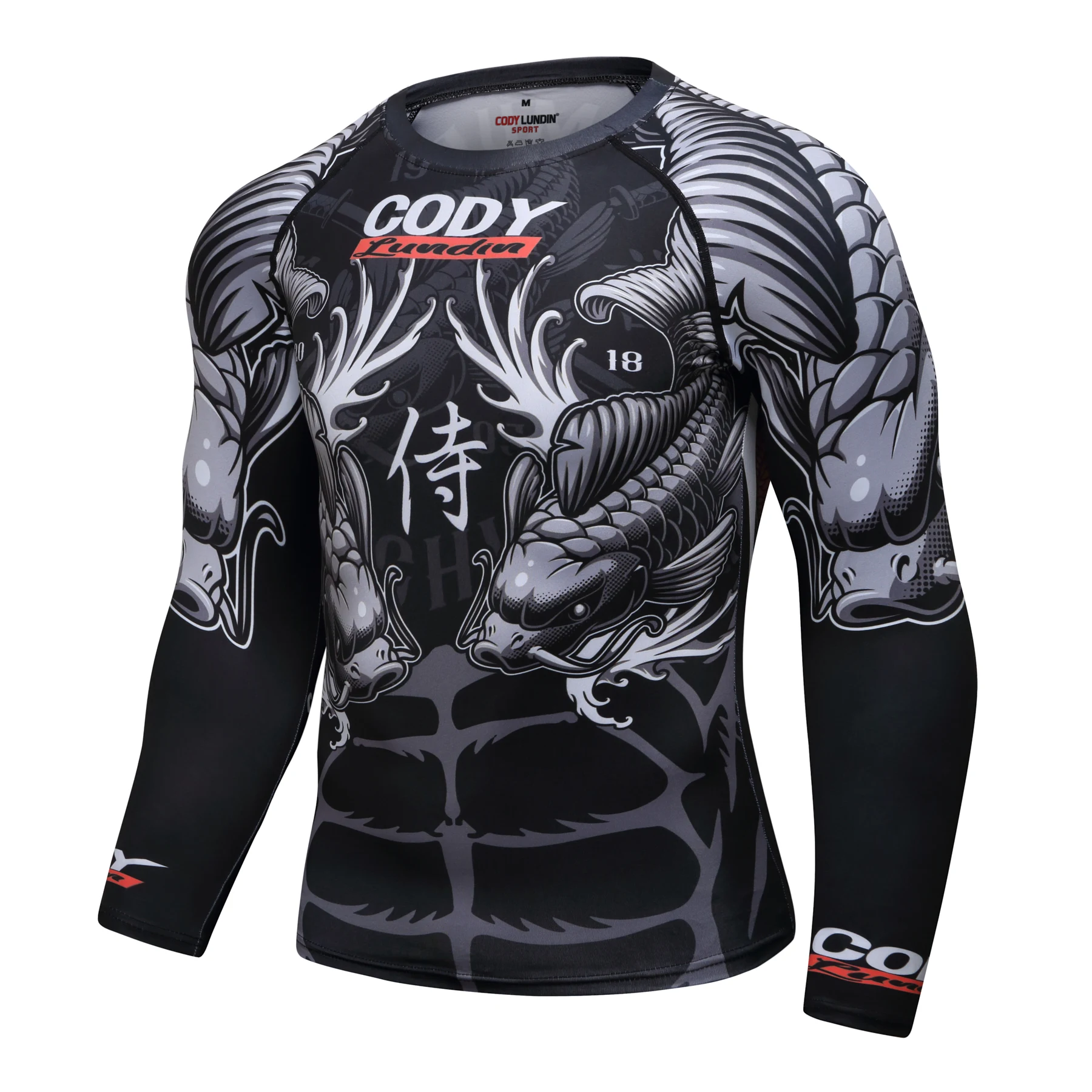 קנו חולצות  Cody Lundin Running T-Shirt Rash Guard Men Long Sleeve Tee MMA  Clothing Sport Tops 3D Print Anti-uv Boxing T Shirt