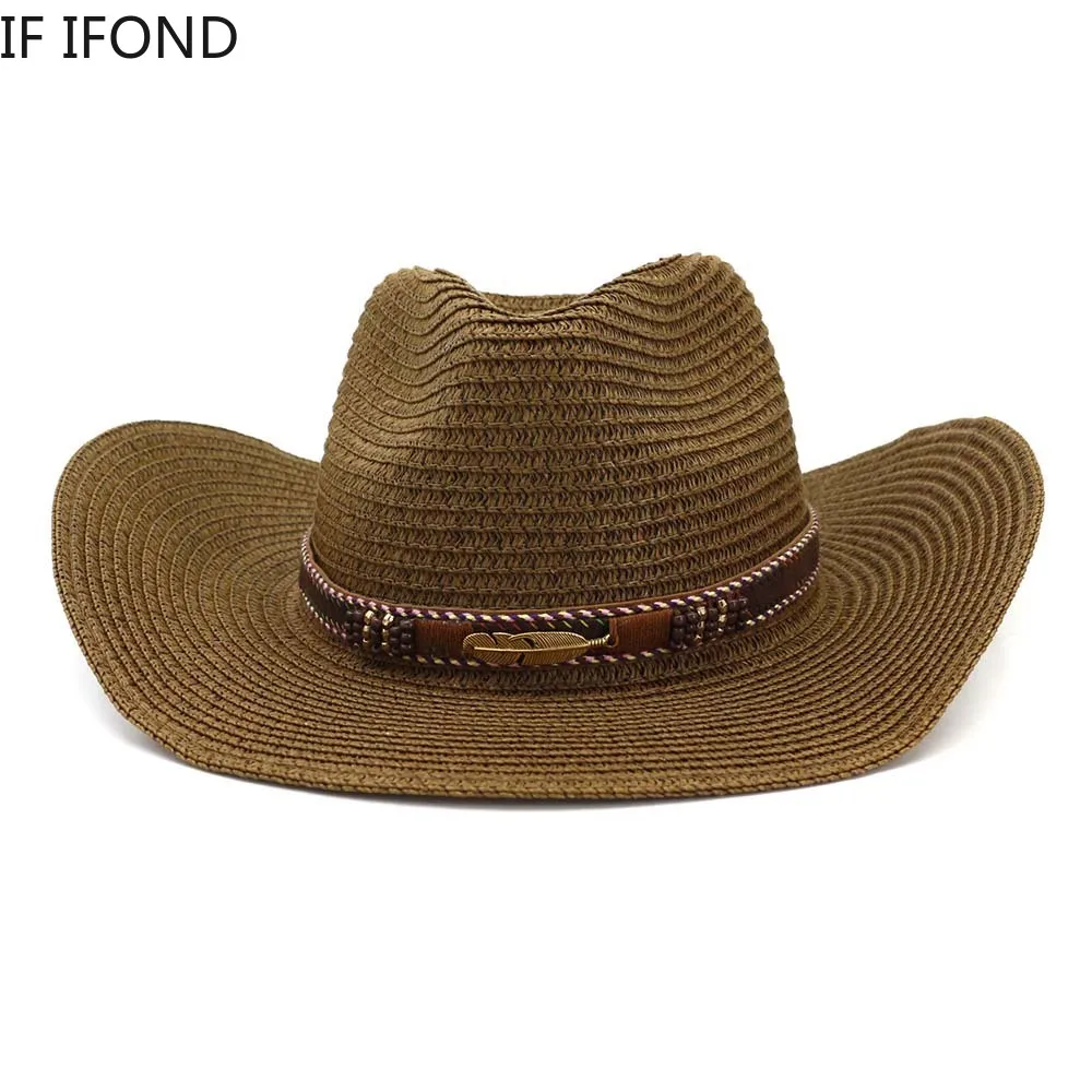 Men Western Cowboy Summer Beach Cap 
