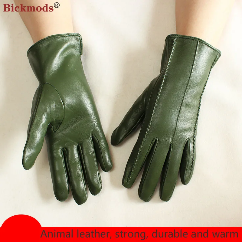 warm leather gloves womens