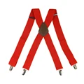 Αγορά Ανδρικά αξεσουάρ  Winfox Red Black White 3.5cm Wide Men's Suspenders  Men Braces 4 Clip Elastic Male Suspenders