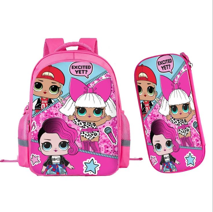 Children LOL Dolls School Backpack 