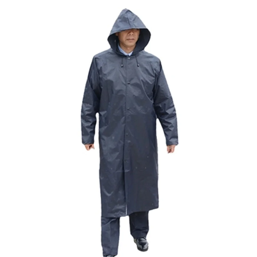 hooded black raincoat