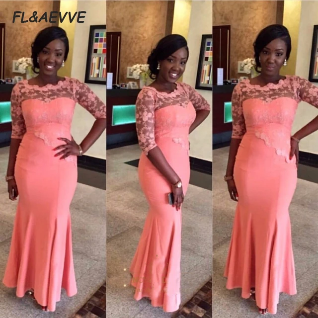 Coral Mermaid Bridesmaid Dresses South 