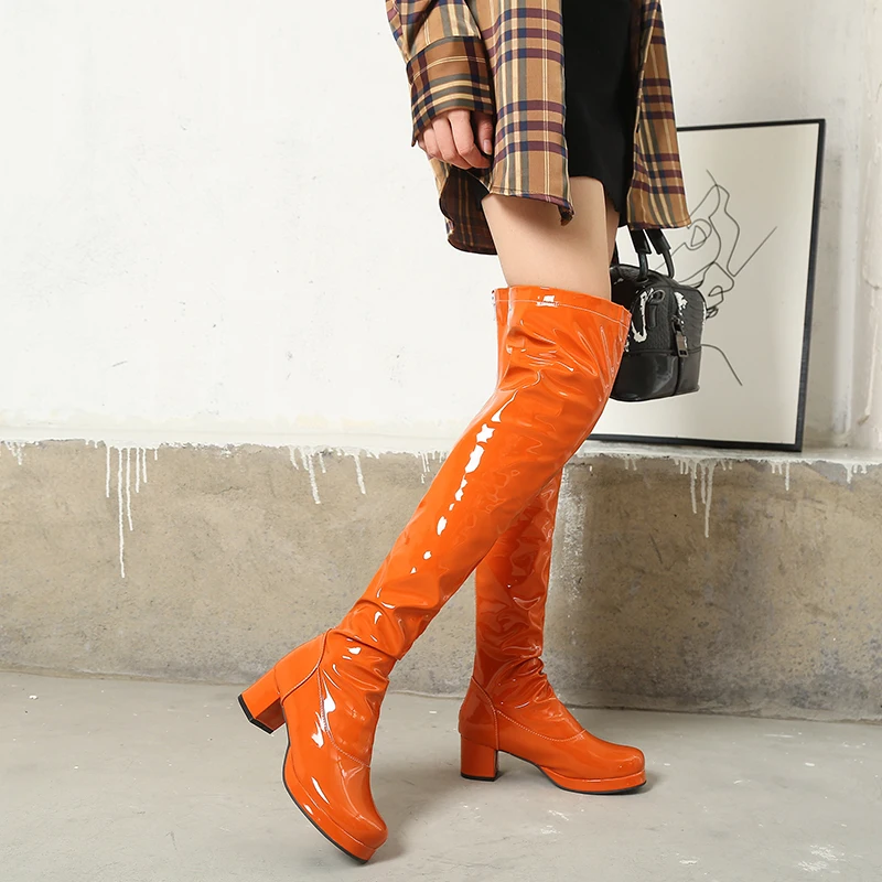 Fashion Round Toe High Heels Over The 