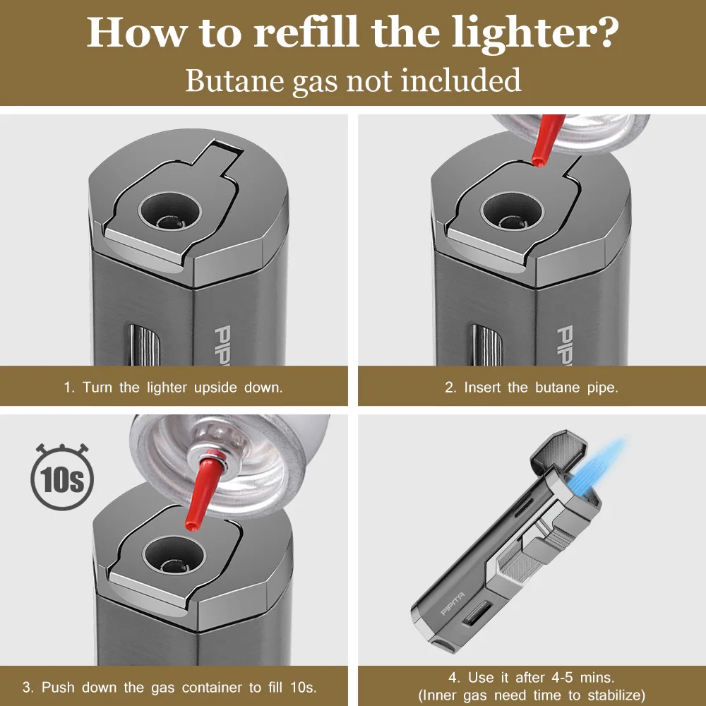 Planet Lightsaber Butane Gas Lighter 360° Use Metal Outdoor