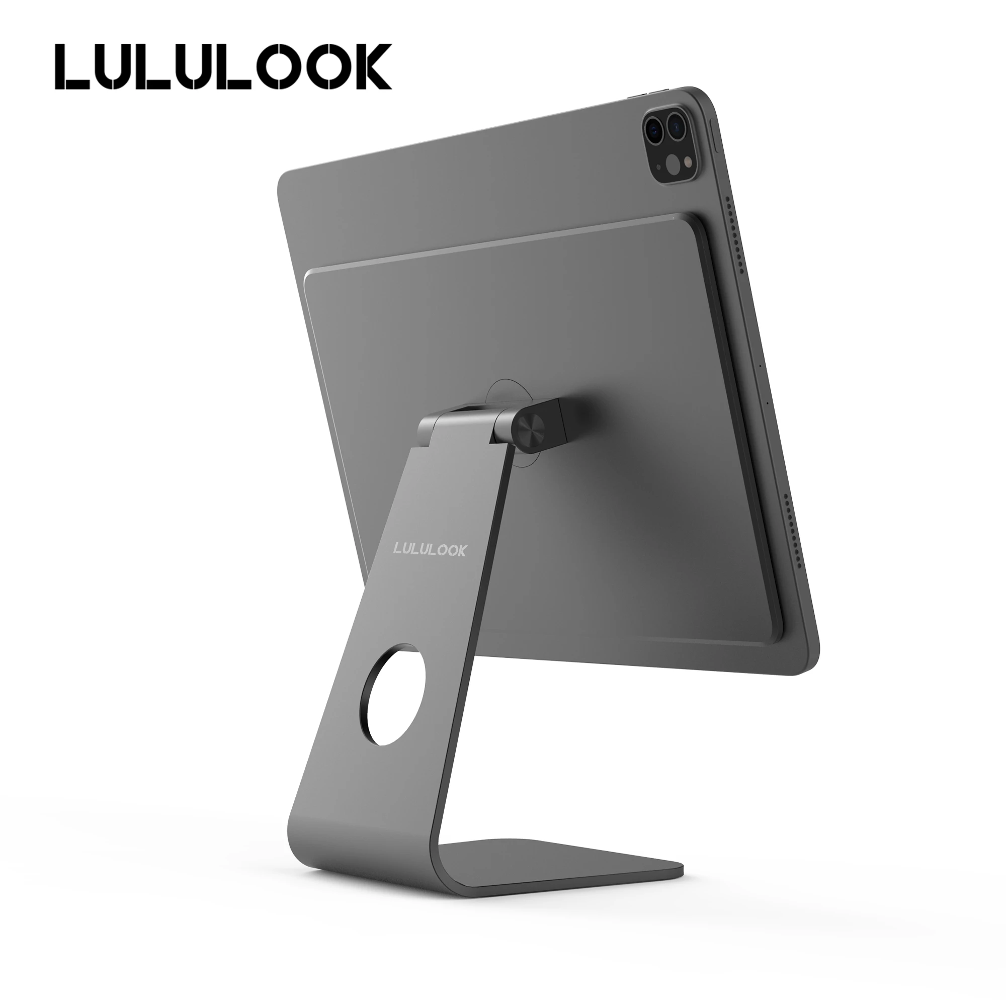 Lululook Tablet Desktop Stand For Apple iPad Pro 11/12.9 inch Stand Adjustable Magnetic Stand Aluminum Holder For Air 5/4th Gen