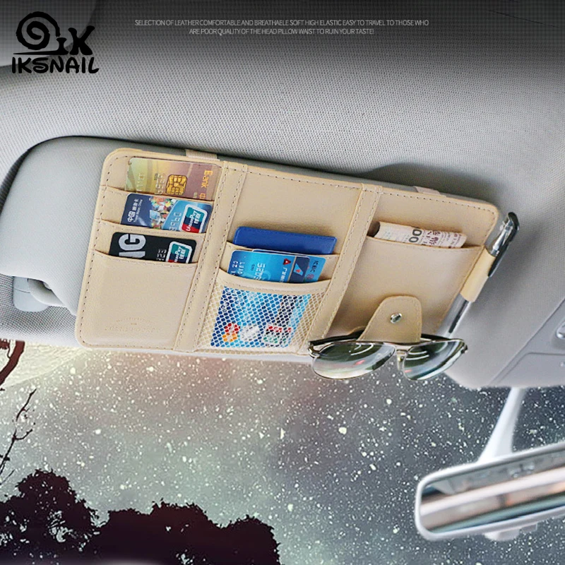 visor organizer with mirror