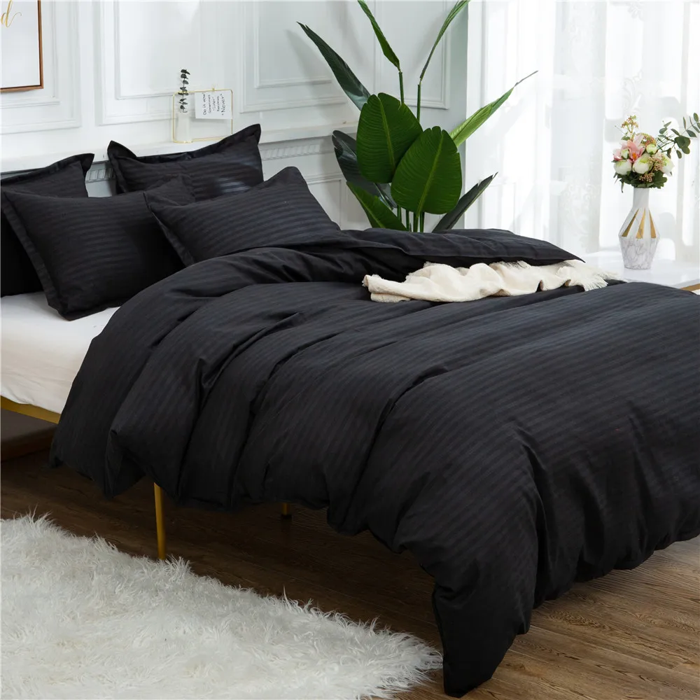 black bedding sets full