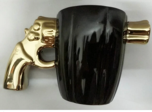 1Pc Ceramics Cup Revolver cup Mug pistol shaped Funny Ceramic Cup Cool  Coffee mug To Send Boys Friends Birthday Gifts CL04014