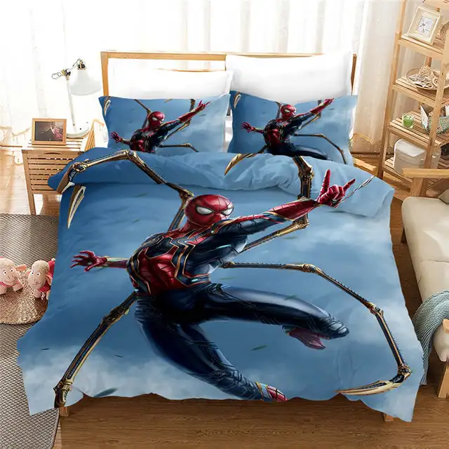 spiderman queen bed set