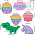 New push it keychain fidget Pendant toys simple dimple pineapple unicorn mini simpl dimmer figet Antistress Toy Kids Last game preview-3