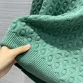 2021 Winter Green Sweater Women Knitted Casual Clothes High Quality 100% Cashmere Loose Pullover preview-6