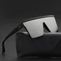 משקפי שמש וינטאג 'גברים שטוחים מותג גברים גוונים מרובעים שחורים UV400 משקפי שמש הדרגתיים לנשים מגניב מעצב חתיכה אחת