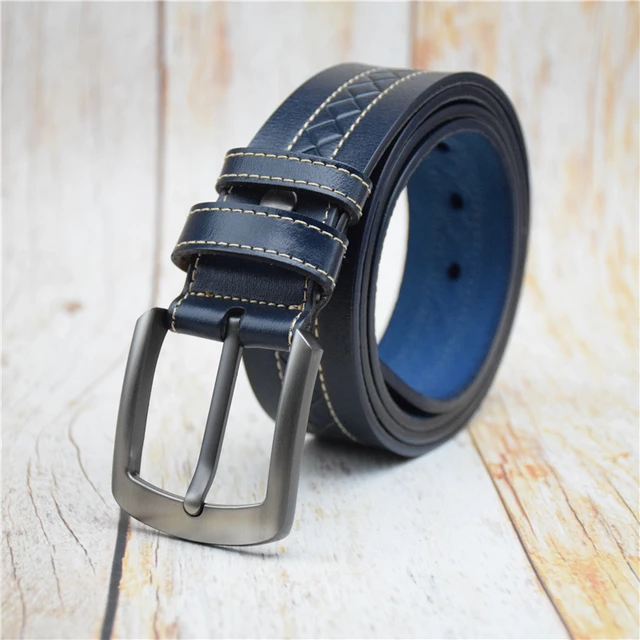 blue designer belt men