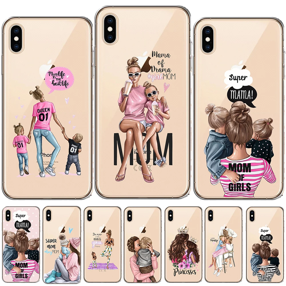 Купить Аксессуары для мобильных телефонов | Black Brown Hair Baby Mom Girl  Queen Soft Silicone Case Cover For Funda iPhone 12 Mini 11 Pro X XS Max XR  8 7 6 6S Plus 5S SE