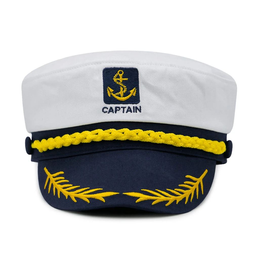 1PC Military Nautical Hat White Yacht 