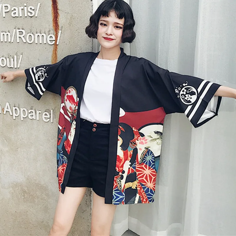 female Kimono cardigan shirt harajuku 