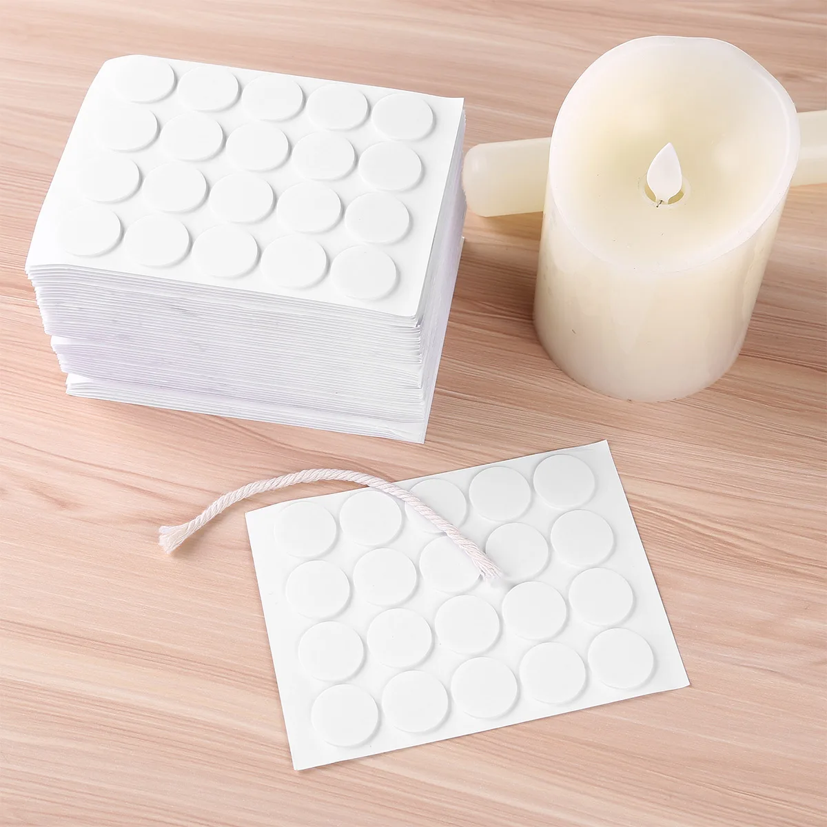 200Pcs 20mm Candle Wick Stickers Candle Making Heat Resistance