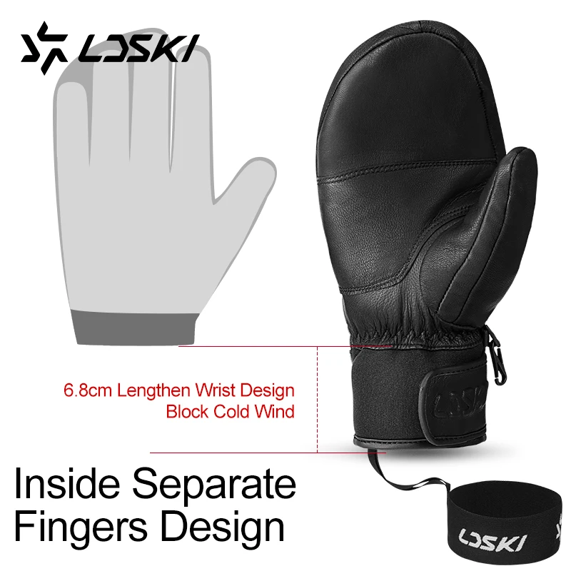 goat leather ski gloves