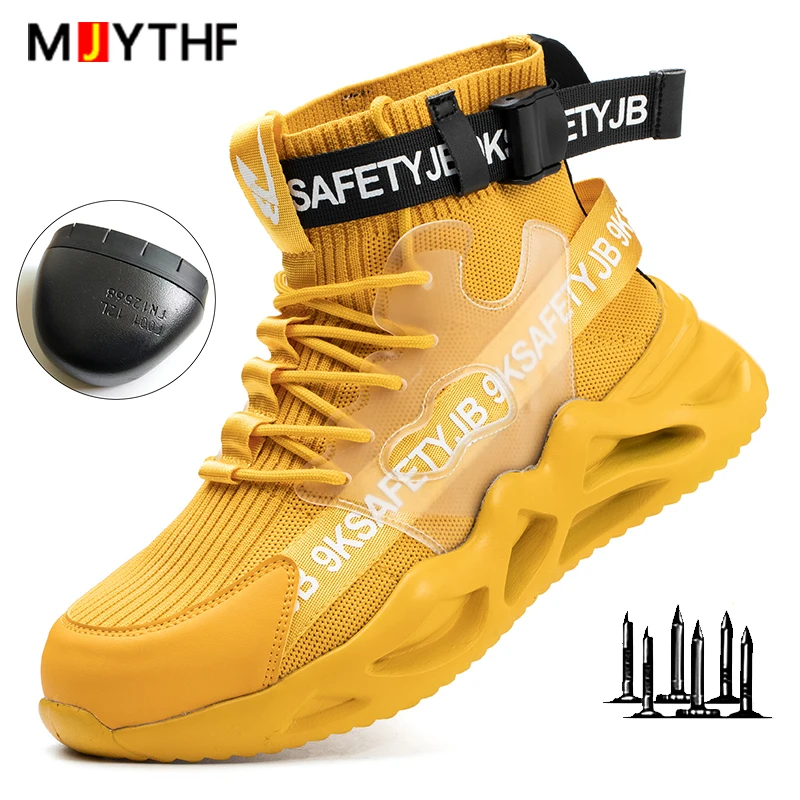 2022 New Work Safety Boots Winter Shoes Work Boots Indestructible Safety Shoes Men Work Sneakers Men Steel Toe Shoes Men Boots