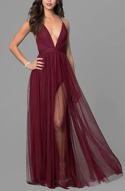Sexy deep v neck backless summer 