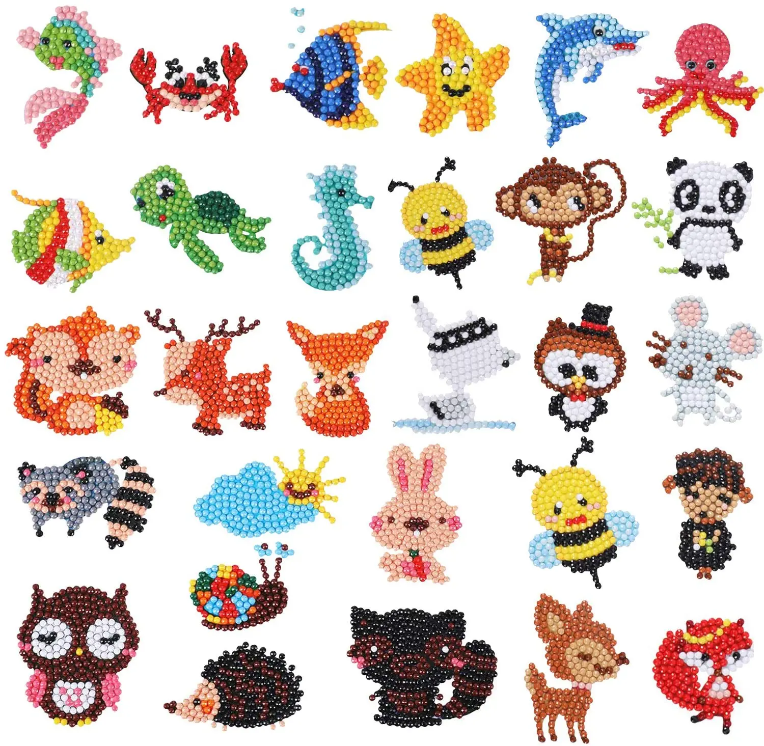 DIY Diamond Painting Sticker Kits for Kids Cartoon Stitch Diamond Mosaic Art  Crafts Stickers by Numbers