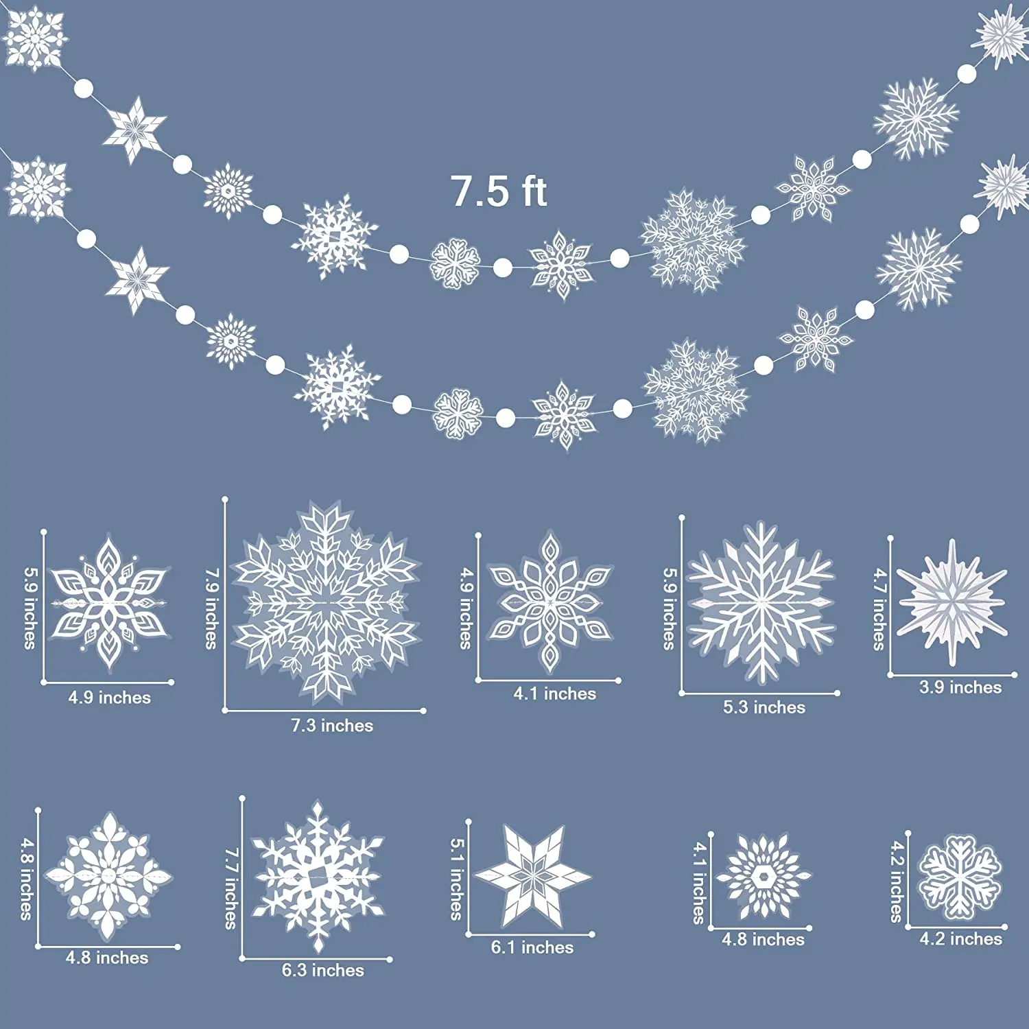 200pc 3cm Christmas Snowflake Confetti Artificial Snow Frozen