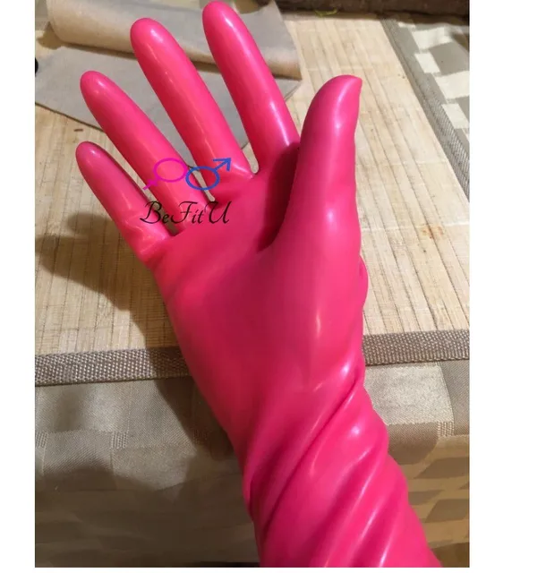 hot pink medical gloves