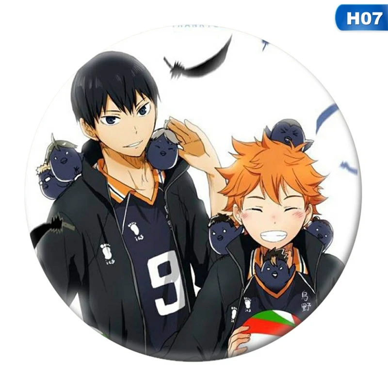 Anime haikyuu!!! Voleibol Boy Cosplay Esmalte Pin, Tsukishima Firefly Sun,  Xiang XCosplay Borda, Sacos De