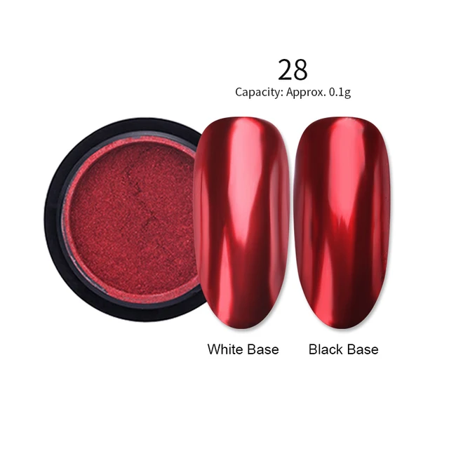 0.5g Amazing Scarlet Blood Red Gloss Mirror Powder Nail Chrome