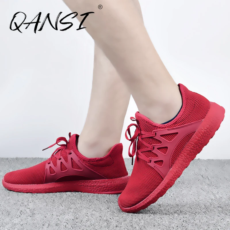 all red running shoes women's