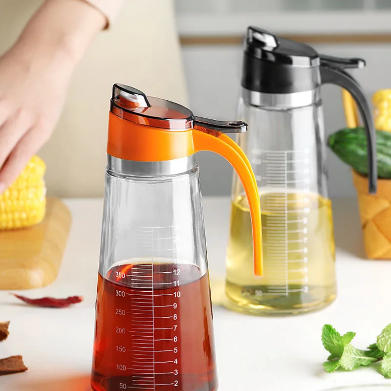 Cooking Seasoning Oil Bottle Sauce Bottle Glass Storage Bottles for Oil and  Vinegar Creative Oil Dispenser