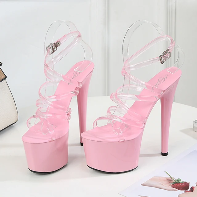 Baby pink stripper heels Clearance