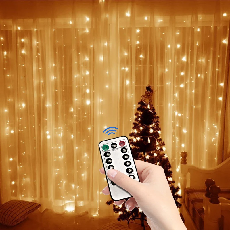 wall fairy lights curtain