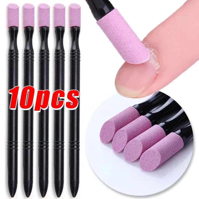 Quartz Polishing Pen Nail File Cuticle Pusher Dead Skin Remover Trimmer Portable Nail Arts Tool Buffer Manicure Grinding Rods-animated-img