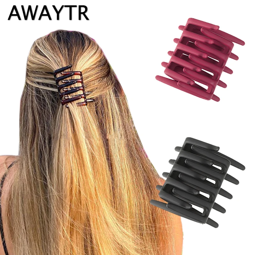 AWAYTR Stretch Hair Clip Double Side Women Hair Comb Easy Thick Curly Hair Styling Tool Ponytail Mohawk Bun Maker Accessories-animated-img
