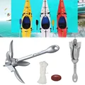 0.7KG 1.5KG Stainless Steel Folding Watercraft Anchor Kayak Marine Canoe Boat Grapnel Raft Fishing Boat Anchor Boat Accessories preview-1