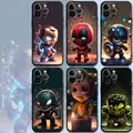 Cute Marvel Iron Man Phone Case for Apple iPhone 15 Pro Max 14 11 Pro Max 13 12 MINI XR XS MAX X 8 7 Plus SE TPU Soft