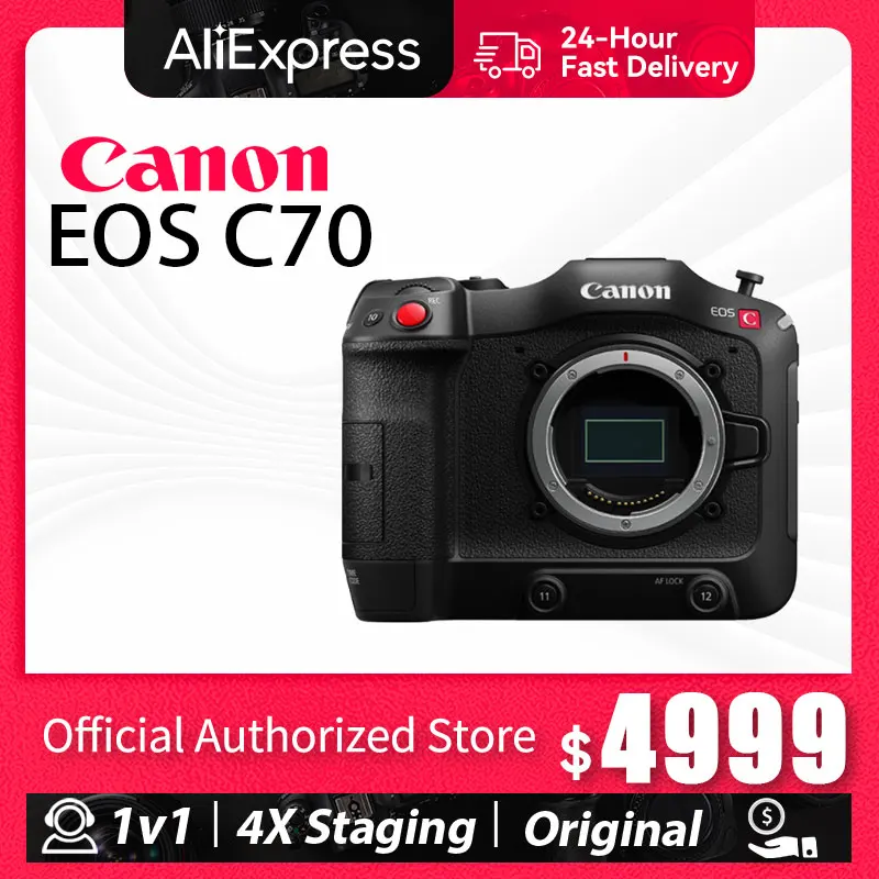 Купить Алиэкспресс Canon EOS C70 Cinema Camera RF Mount EF Lens