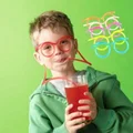 Fun Soft Plastic Straw Funny Glasses Flexible Drinking Toys Party Joke Tube Tools Kids Baby Birthday Party Toys preview-1